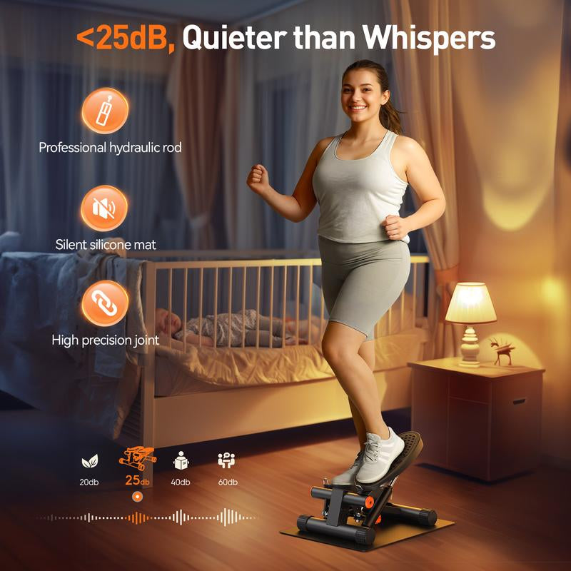 Niceday Compact Hydraulic Stair Stepper: Your Ultimate Solution for Effective Cardiovascular and Leg Workouts at Home or Office, Featuring LCD Monitor and 300LB Weight Capacity